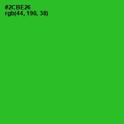 #2CBE26 - Forest Green Color Image