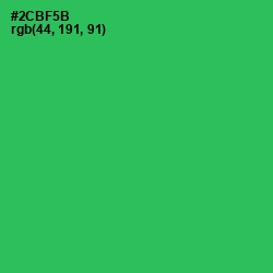 #2CBF5B - Jade Color Image