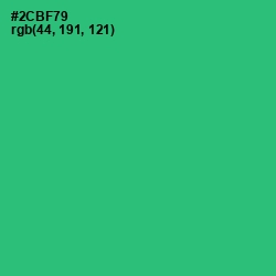 #2CBF79 - Jade Color Image