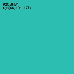 #2CBFB1 - Pelorous Color Image