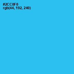 #2CC0F0 - Turquoise Color Image