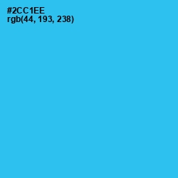 #2CC1EE - Turquoise Color Image