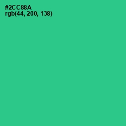 #2CC88A - Shamrock Color Image