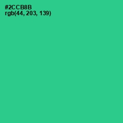 #2CCB8B - Shamrock Color Image