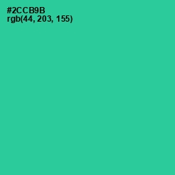 #2CCB9B - Shamrock Color Image