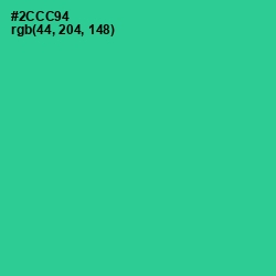 #2CCC94 - Shamrock Color Image