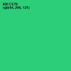 #2CCE79 - Malachite Color Image