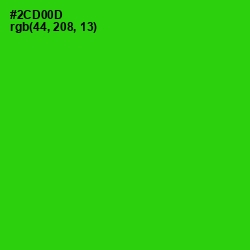 #2CD00D - Harlequin Color Image