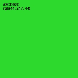 #2CD92C - Harlequin Color Image