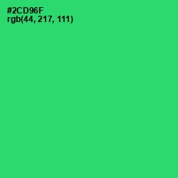 #2CD96F - Malachite Color Image