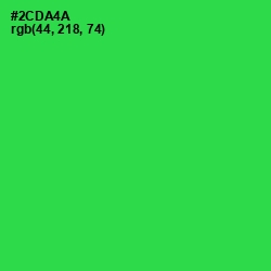 #2CDA4A - Malachite Color Image