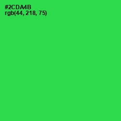 #2CDA4B - Malachite Color Image