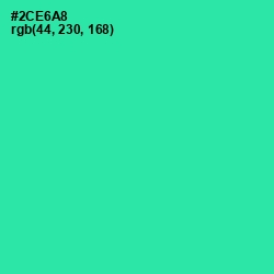 #2CE6A8 - Shamrock Color Image