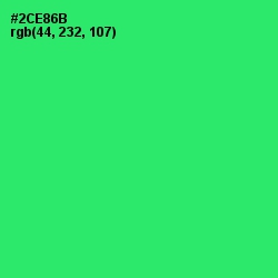 #2CE86B - Malachite Color Image