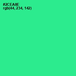 #2CEA8E - Shamrock Color Image