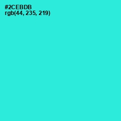 #2CEBDB - Turquoise Color Image