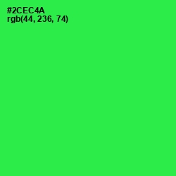 #2CEC4A - Malachite Color Image
