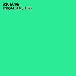 #2CEC9B - Shamrock Color Image