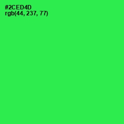#2CED4D - Malachite Color Image