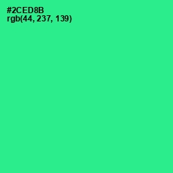 #2CED8B - Shamrock Color Image