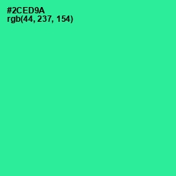 #2CED9A - Shamrock Color Image