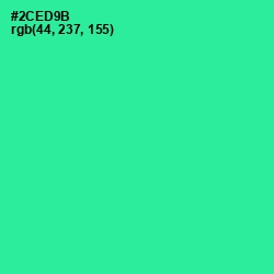 #2CED9B - Shamrock Color Image