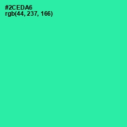 #2CEDA6 - Shamrock Color Image