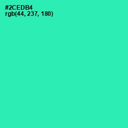 #2CEDB4 - Shamrock Color Image