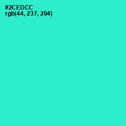 #2CEDCC - Turquoise Color Image