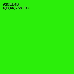 #2CEE0B - Harlequin Color Image