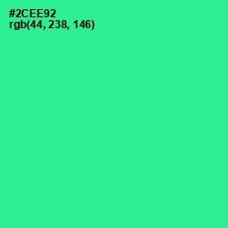 #2CEE92 - Shamrock Color Image