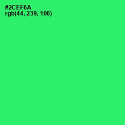 #2CEF6A - Malachite Color Image