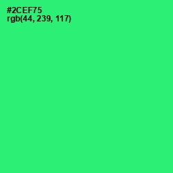 #2CEF75 - Spring Green Color Image