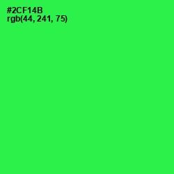 #2CF14B - Malachite Color Image