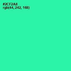 #2CF2A8 - Shamrock Color Image