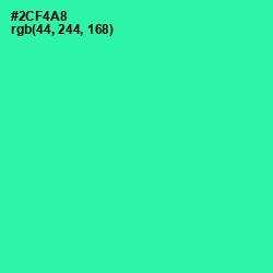 #2CF4A8 - Shamrock Color Image