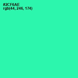 #2CF6AE - Shamrock Color Image