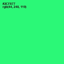 #2CF877 - Spring Green Color Image