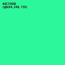 #2CF89B - Shamrock Color Image