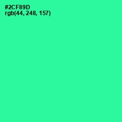 #2CF89D - Shamrock Color Image