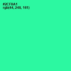 #2CF8A1 - Shamrock Color Image