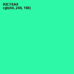 #2CF8A8 - Shamrock Color Image