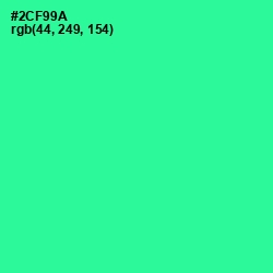 #2CF99A - Shamrock Color Image