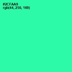 #2CFAA9 - Shamrock Color Image