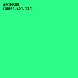 #2CFB89 - Shamrock Color Image