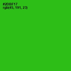 #2DBF17 - Forest Green Color Image