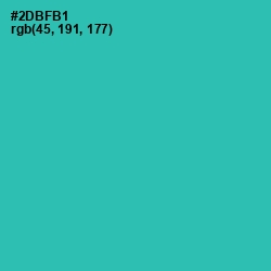 #2DBFB1 - Pelorous Color Image
