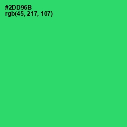 #2DD96B - Malachite Color Image