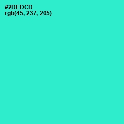 #2DEDCD - Turquoise Color Image