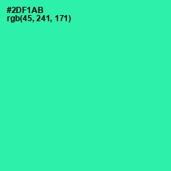 #2DF1AB - Shamrock Color Image